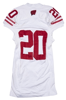 2013 James White Game Used Wisconsin Badgers Road Jersey 